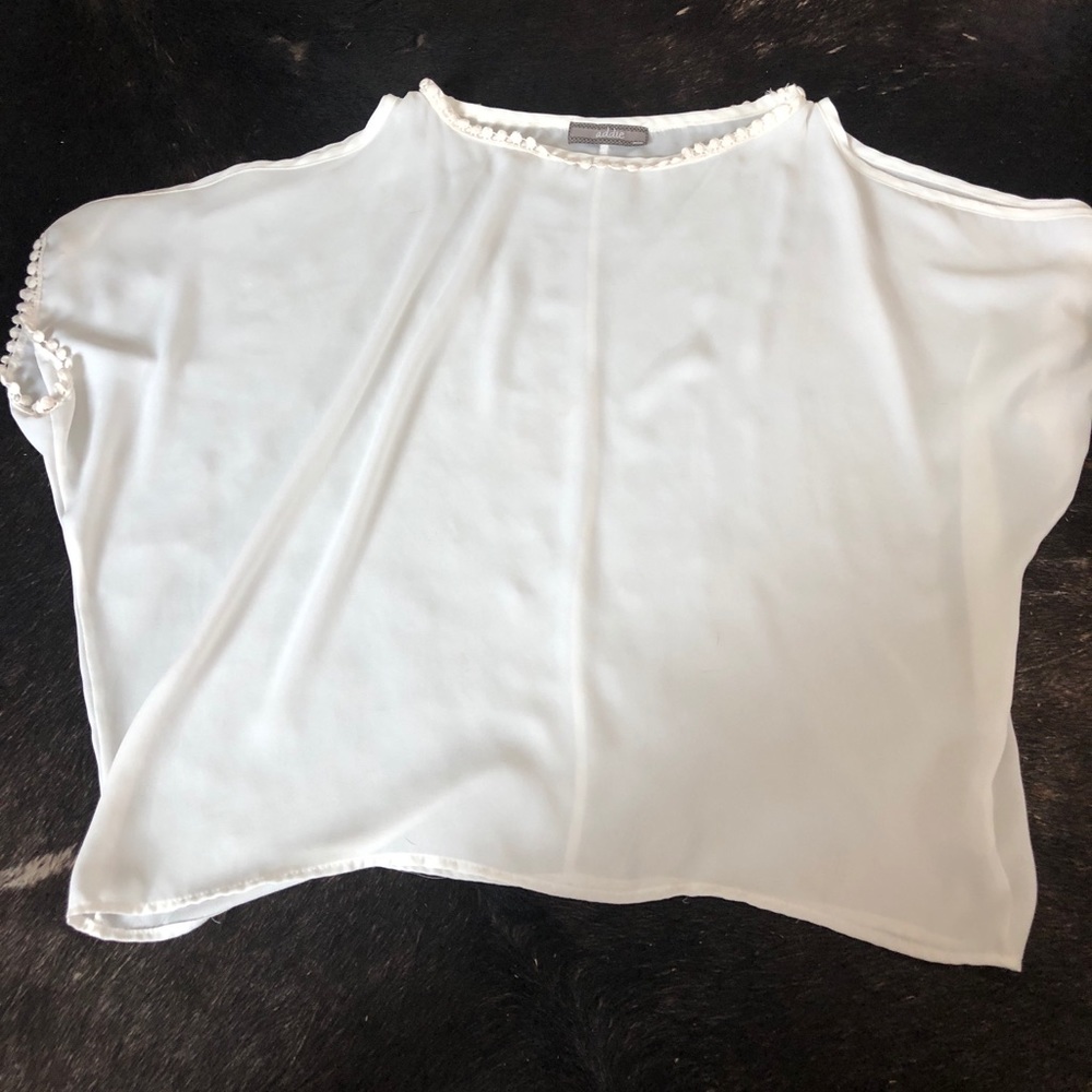 Chiffon cold shoulder blouse